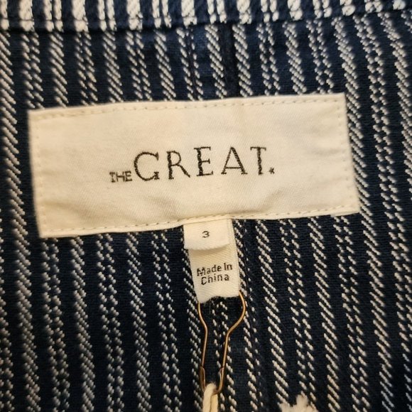 NWT! The Great Pilot Striped Jacket Vintage Hickory Striped Size 3 - Picture 12 of 15